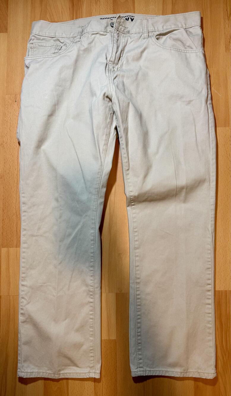 Old Navy Pants Mens 38x30 Beige Khaki 5 Pocket Twill Straight Leg Casual Cotton